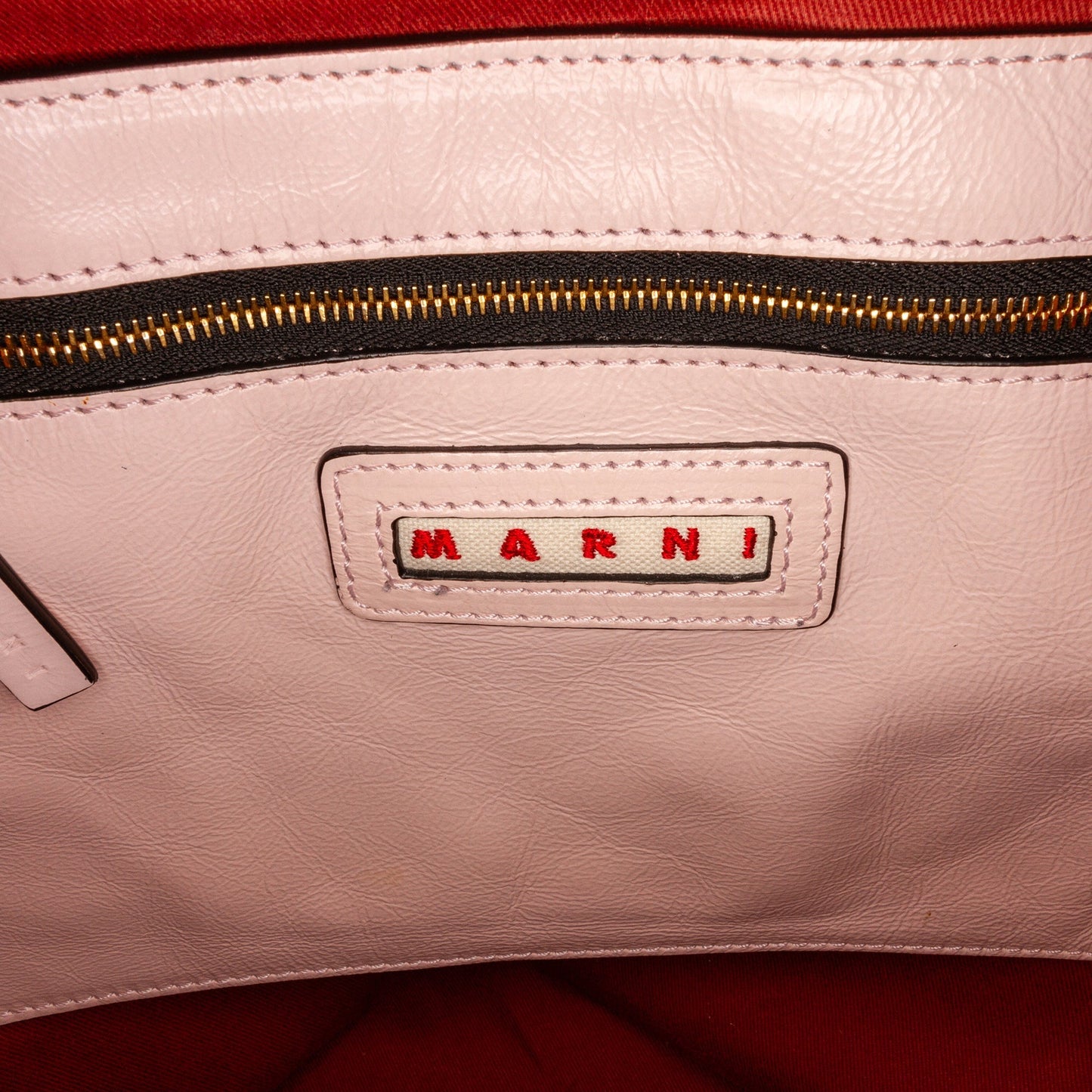 Pink Marni Museo Leather Tote