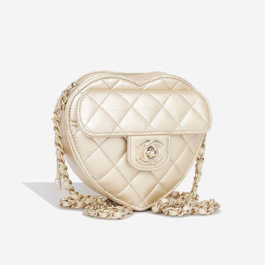 Chanel Small Heart Bag - Champagne