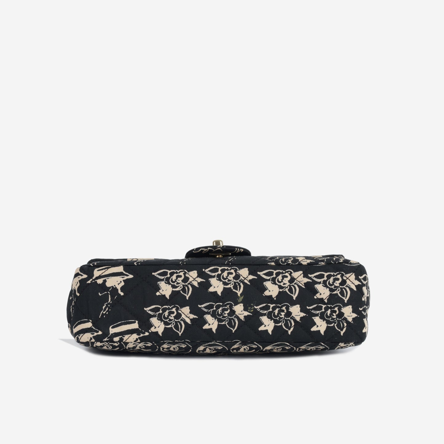 Chanel Vintage Coco Print Fabric Flap