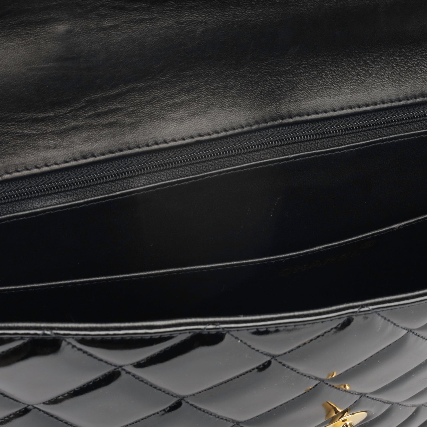 Chanel Vintage Portfolio Briefcase - Black Patent