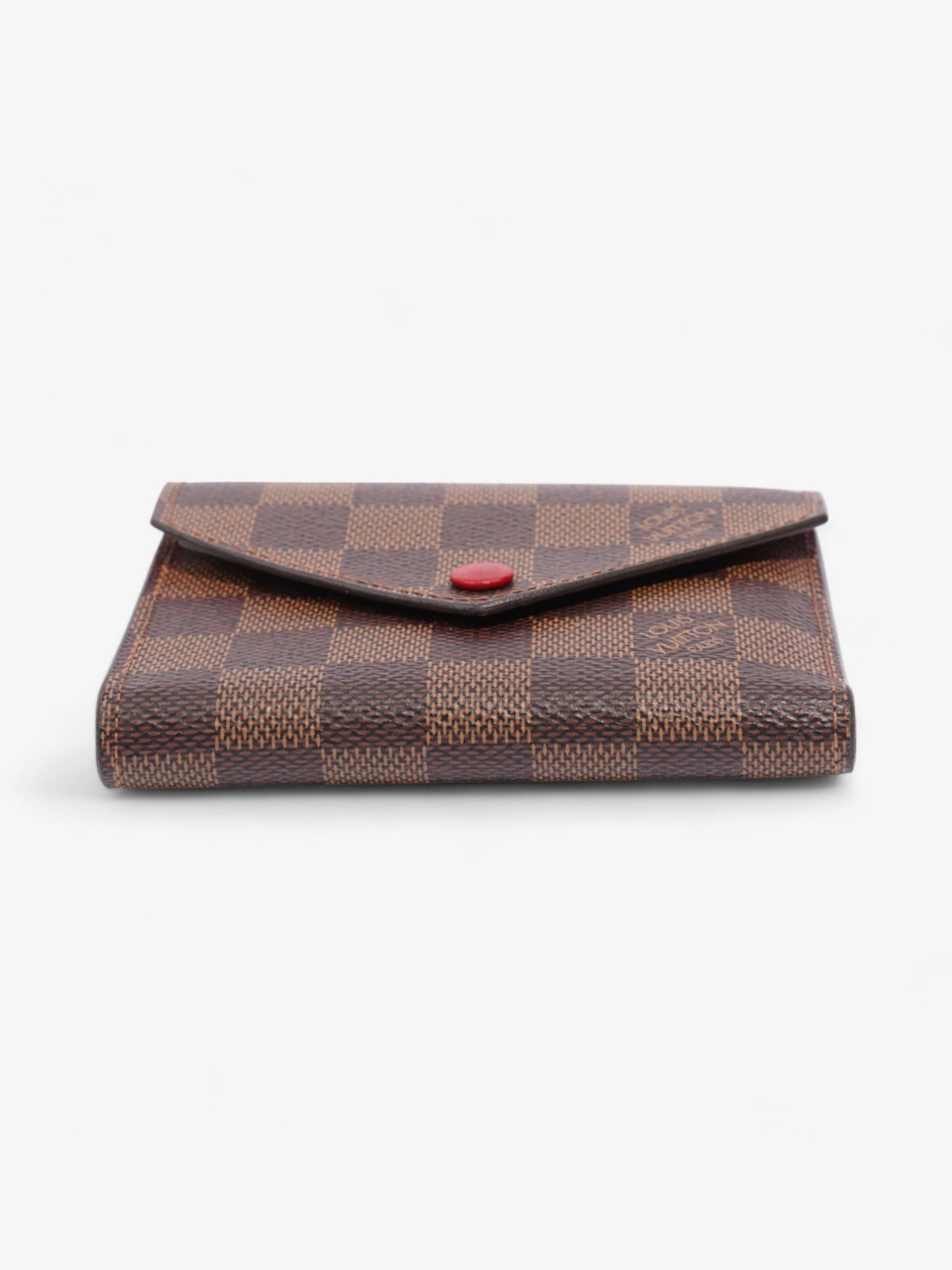 Louis Vuitton Victorine Wallet Damier Ebene / Red Canvas