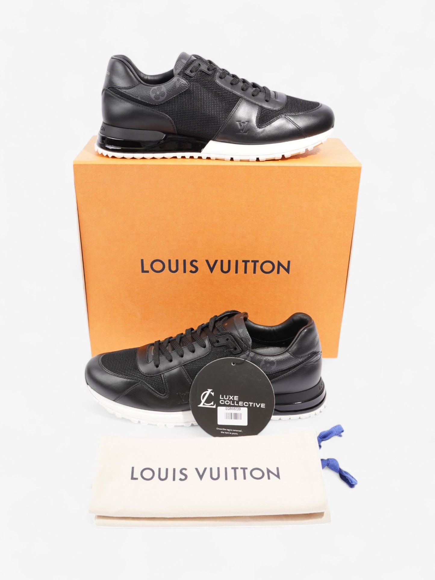 Louis Vuitton Run Away Black Mesh EU 42.5 UK 8.5