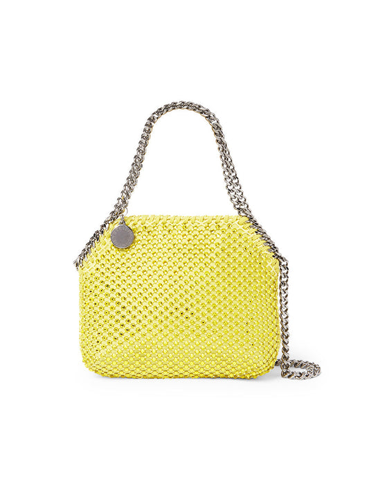 Falabella Crystal Mesh Mini Tote Bag in Yellow
