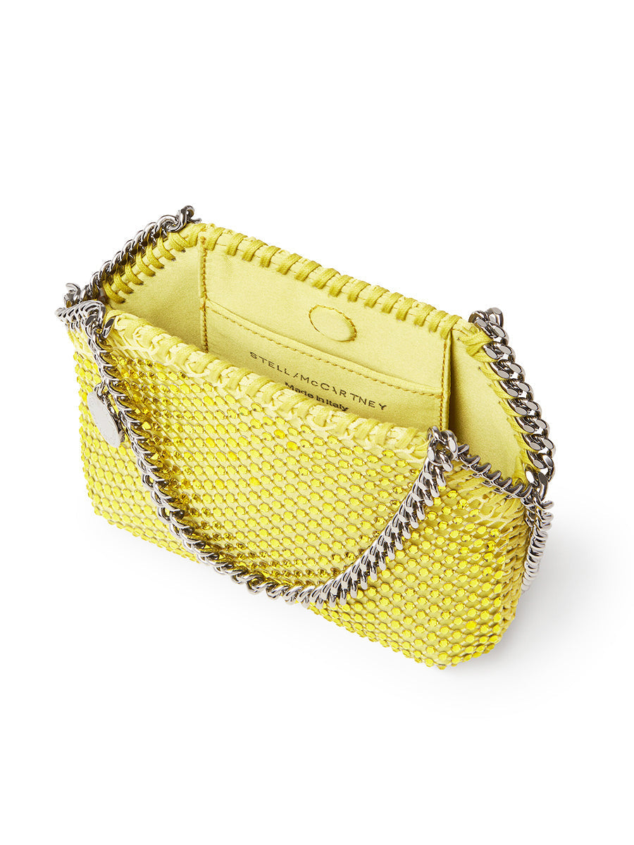 Falabella Crystal Mesh Mini Tote Bag in Yellow
