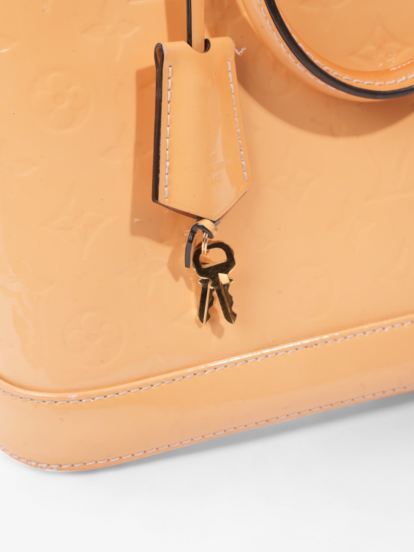 Louis Vuitton Alma Monogram Vernis / Yellow Vernis Leather PM