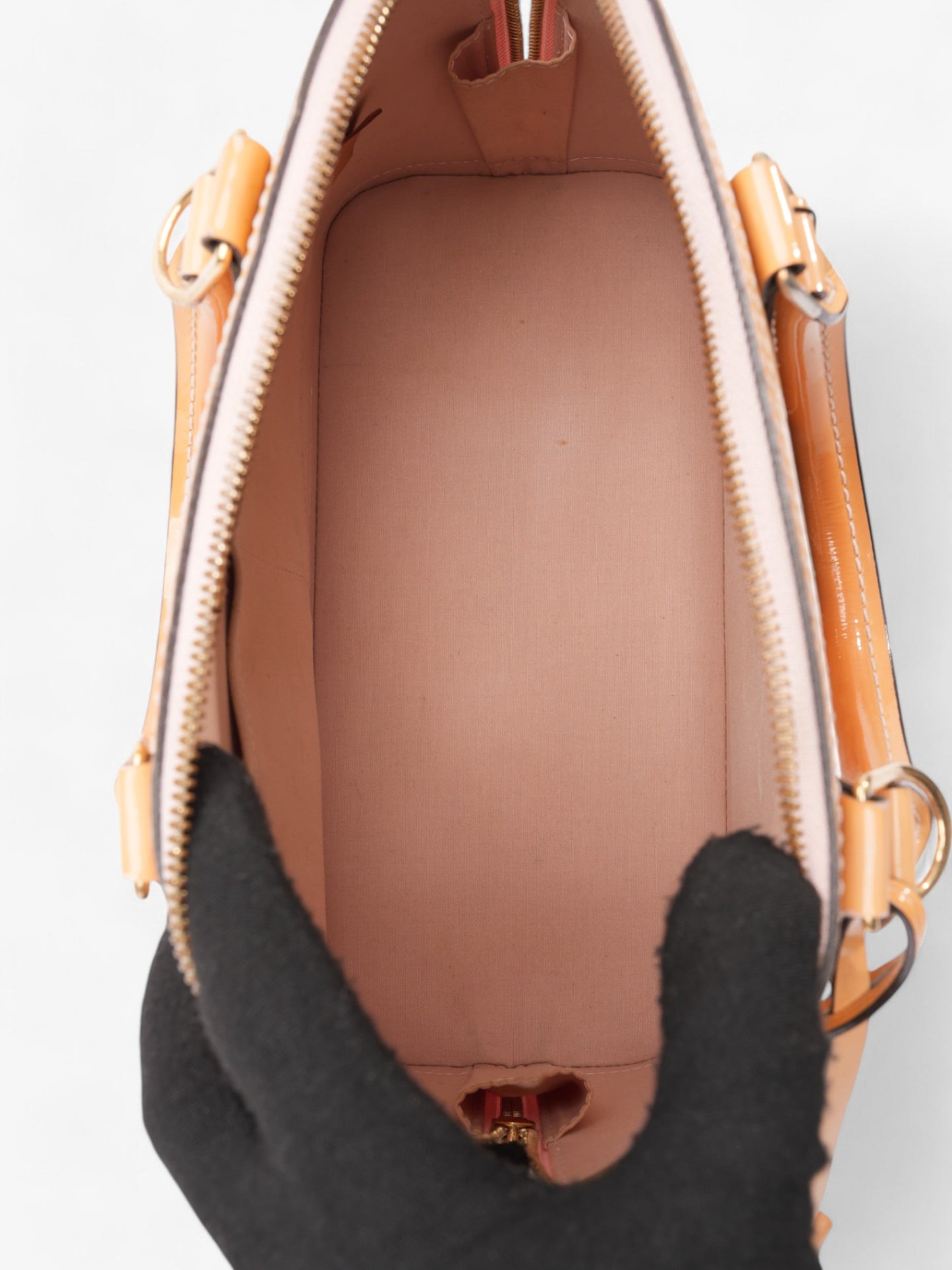 Louis Vuitton Alma Monogram Vernis / Yellow Vernis Leather PM