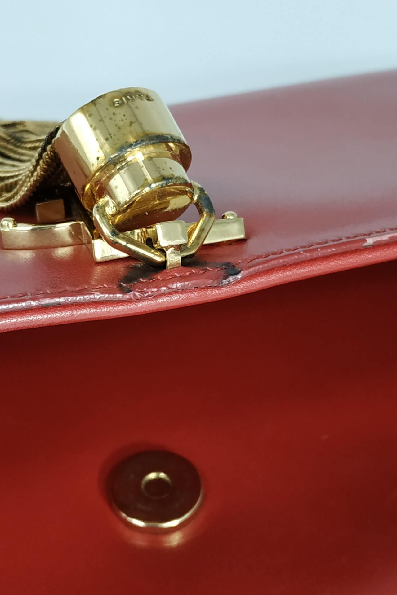 Classic Monogram Kate Clutch Red with Tassel
