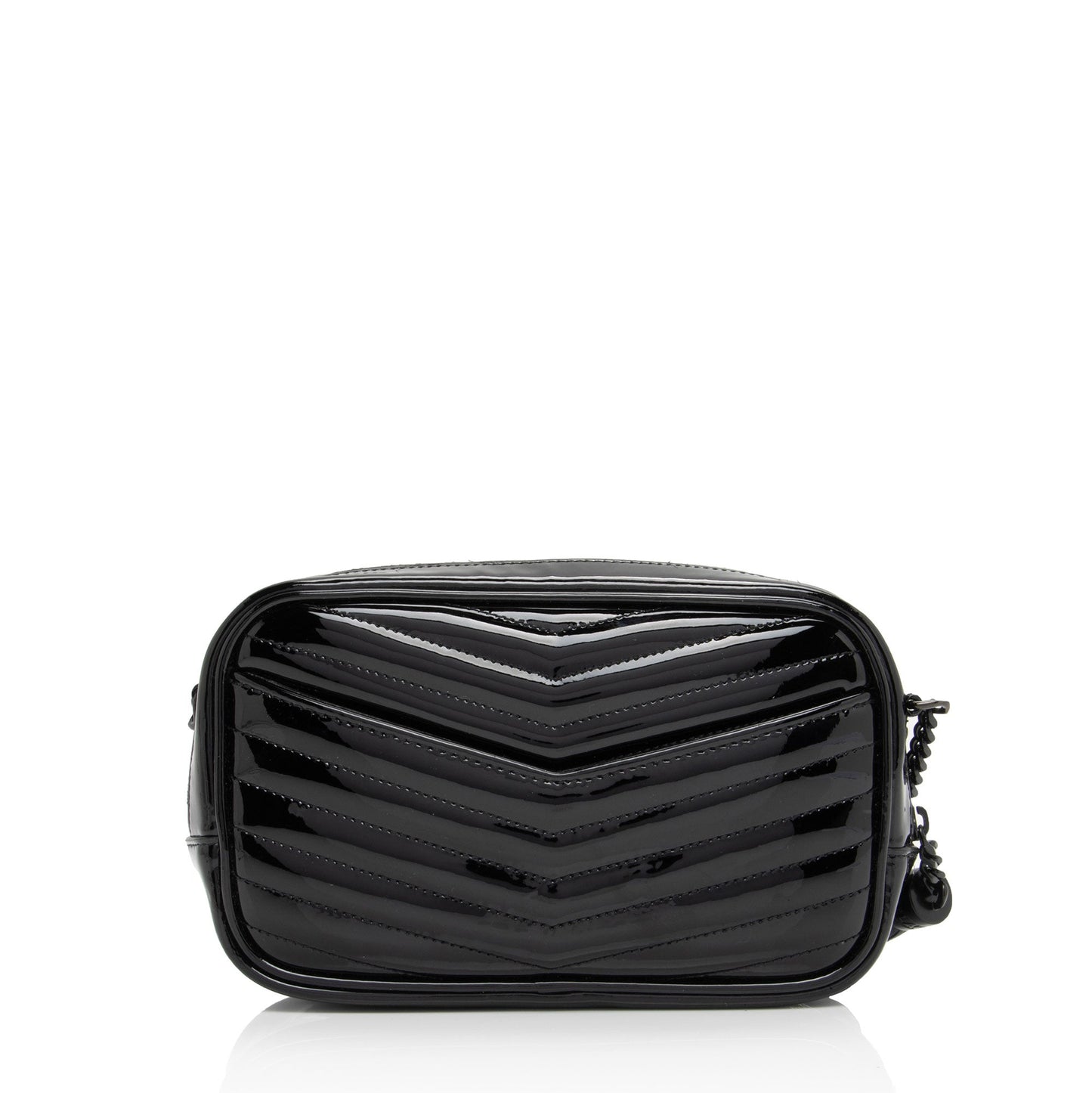Saint Laurent Matelasse Patent Leather Monogram Lou Mini Camera Bag (SHF-xwMZnb)