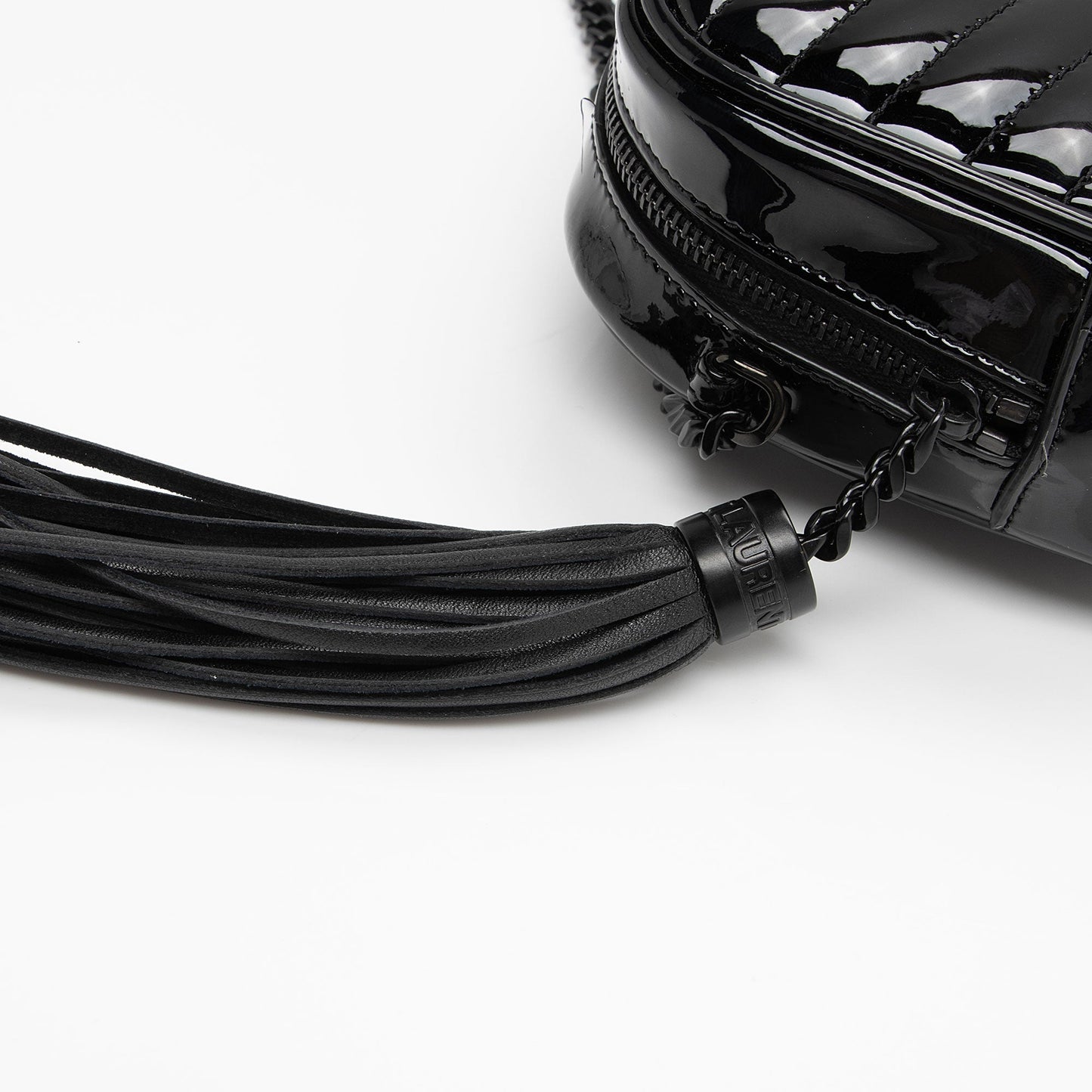 Saint Laurent Matelasse Patent Leather Monogram Lou Mini Camera Bag (SHF-xwMZnb)