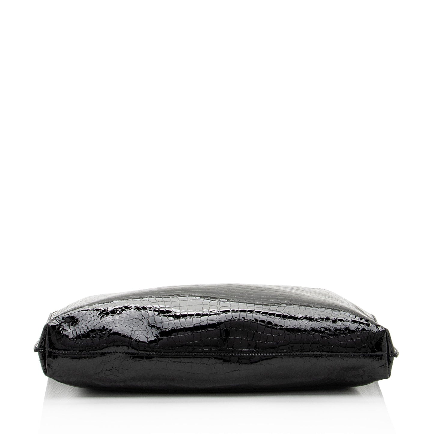 Saint Laurent Patent Croc Embossed Leather Suzanne Medium Hobo (SHF-ob9qRW)