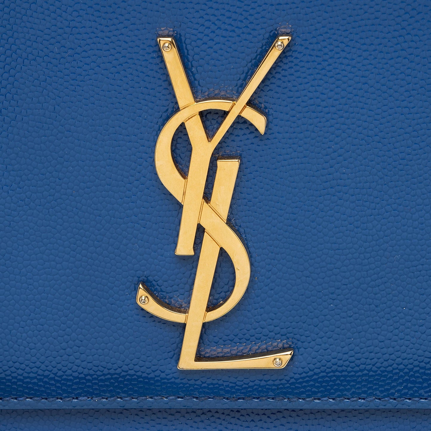 Saint Laurent Patent Leather Grain de Poudre Monogram Kate Clutch (SHF-S0NwZU)