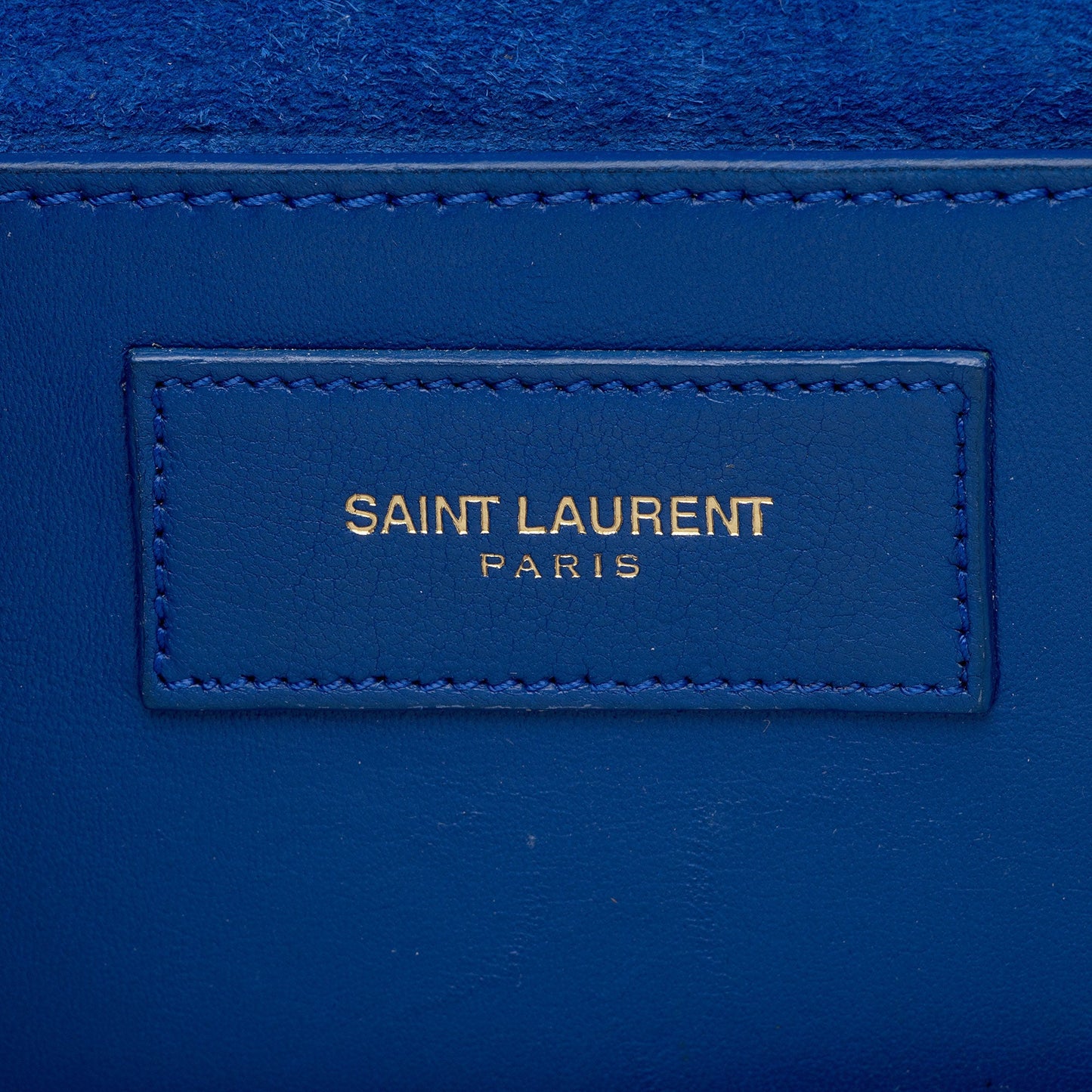Saint Laurent Patent Leather Grain de Poudre Monogram Kate Clutch (SHF-S0NwZU)