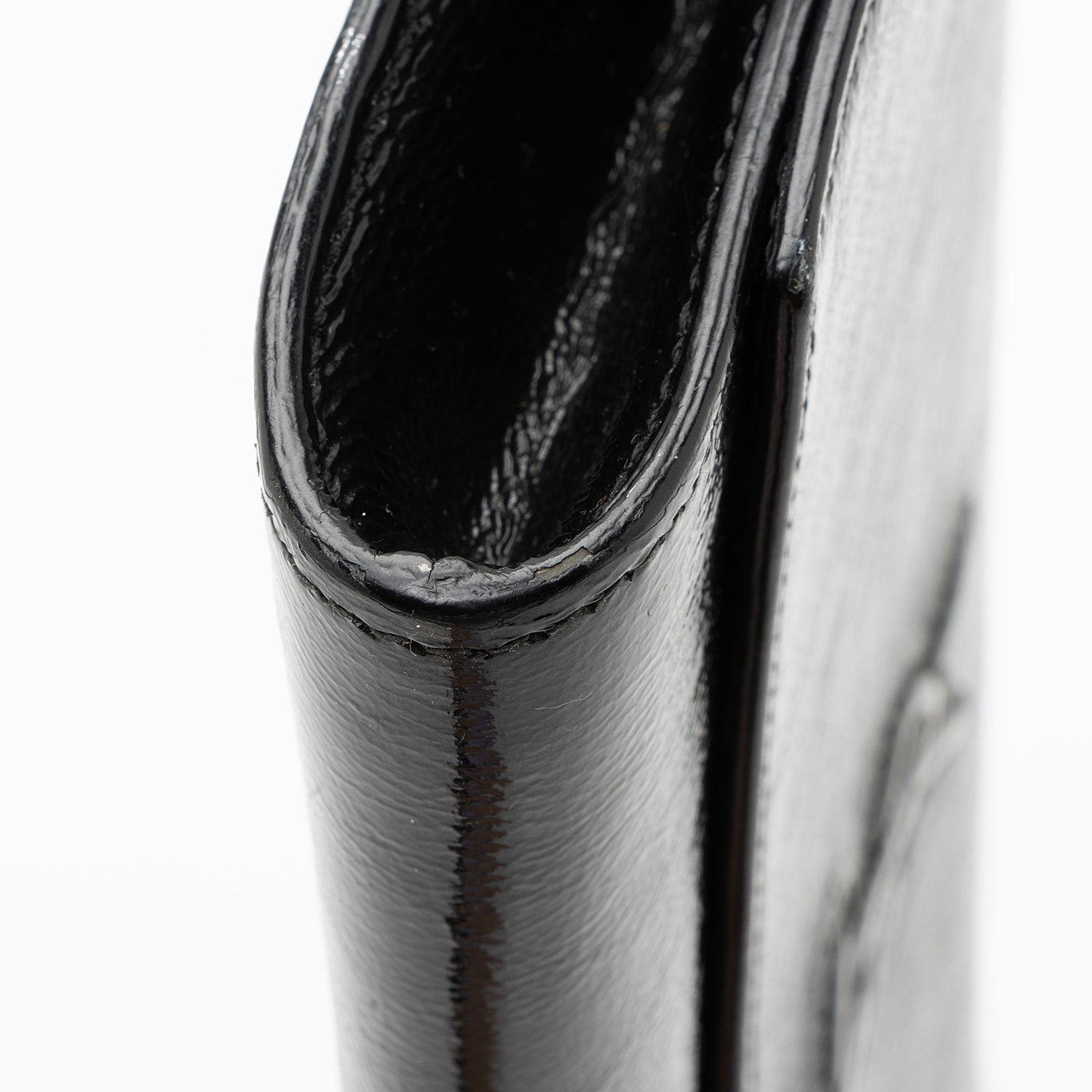 Saint Laurent Vintage Patent Leather Monogram Belle de Jour Clutch (SHF-36A795)