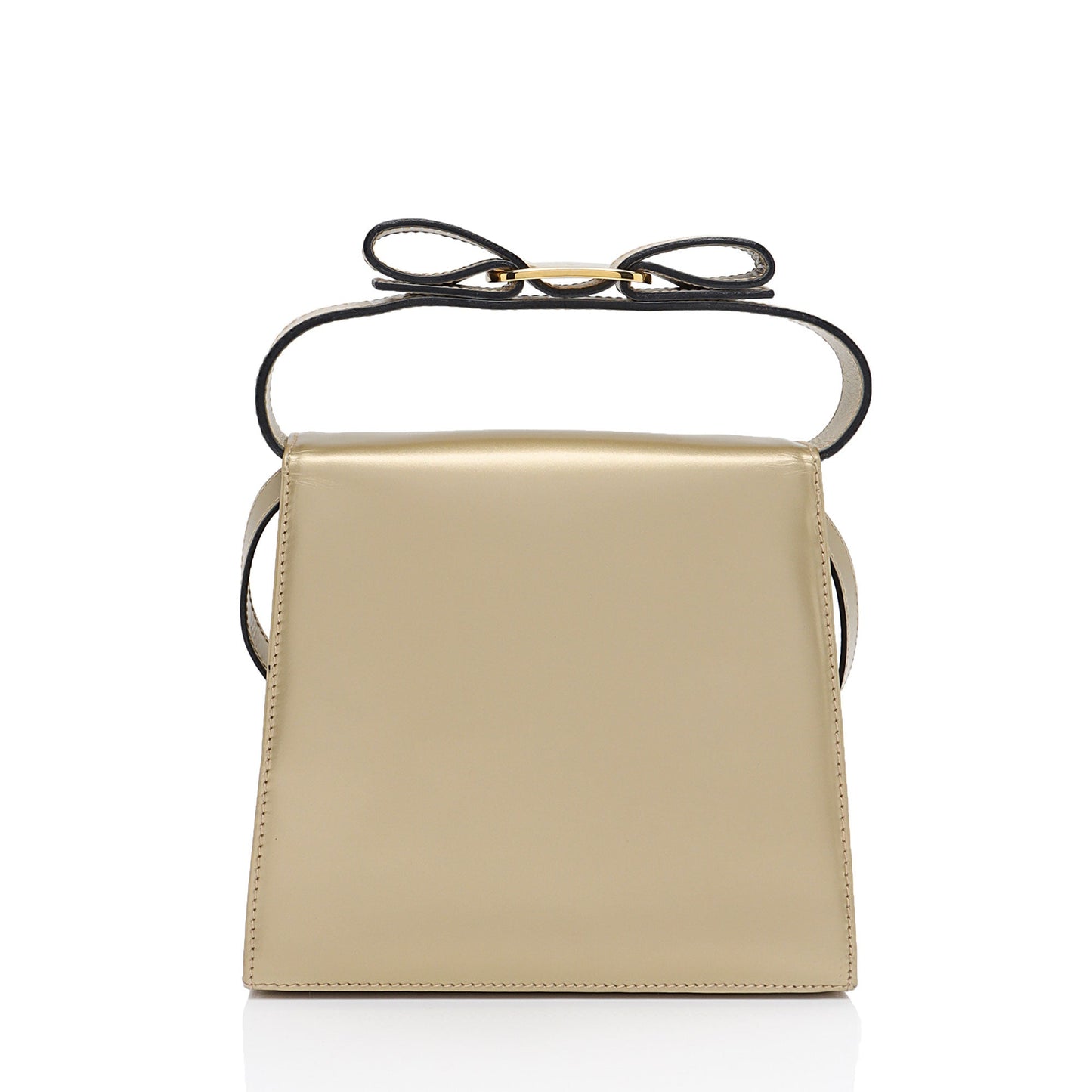 Salvatore Ferragamo Metallic Patent Leather Vara Crossbody Bag (SHF-u2KC7g)