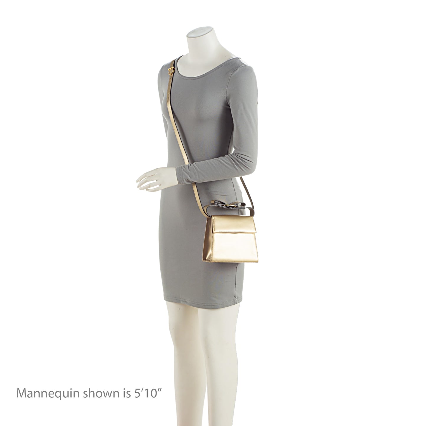 Salvatore Ferragamo Metallic Patent Leather Vara Crossbody Bag (SHF-u2KC7g)