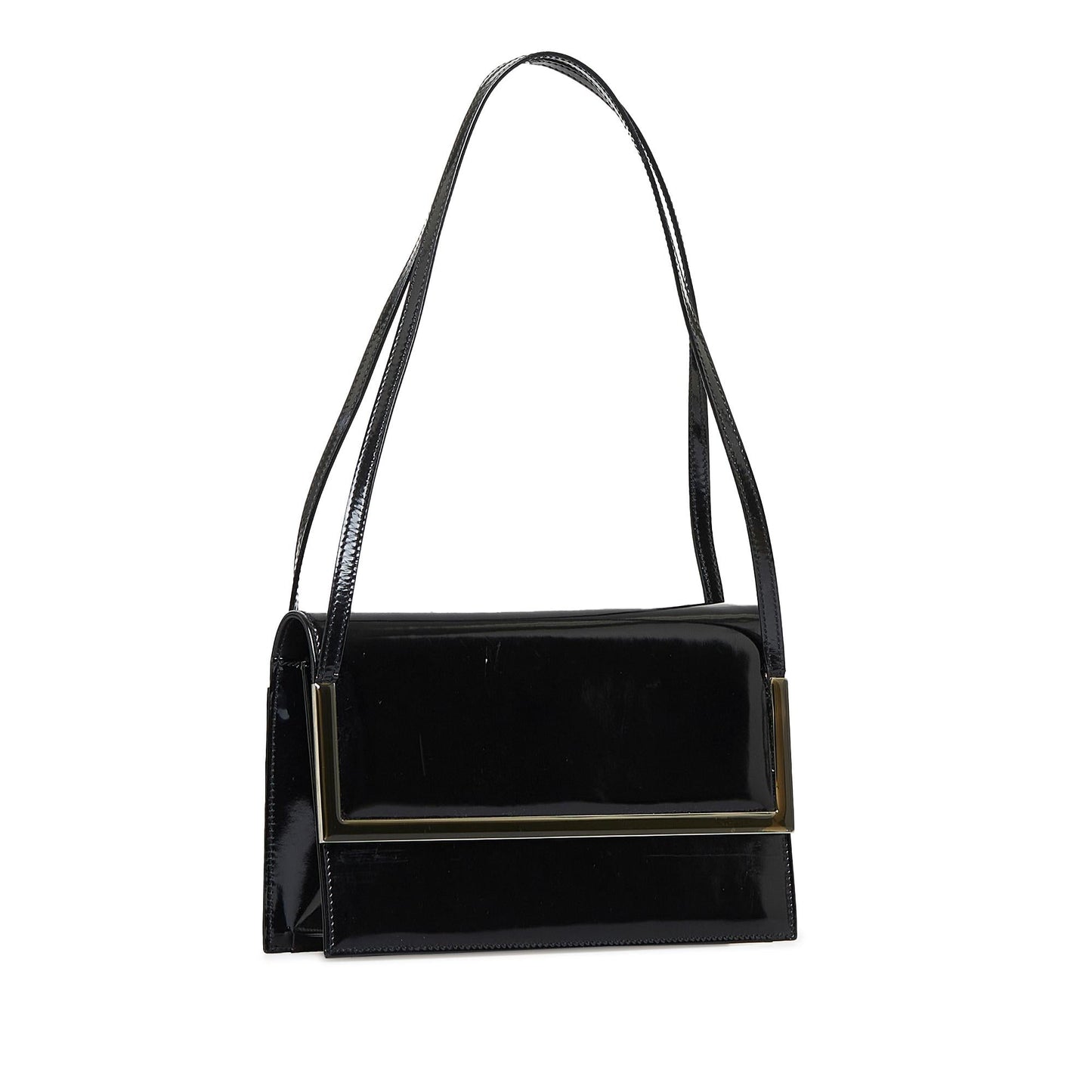 Salvatore Ferragamo Patent Leather Shoulder Bag (SHG-TLBg77)