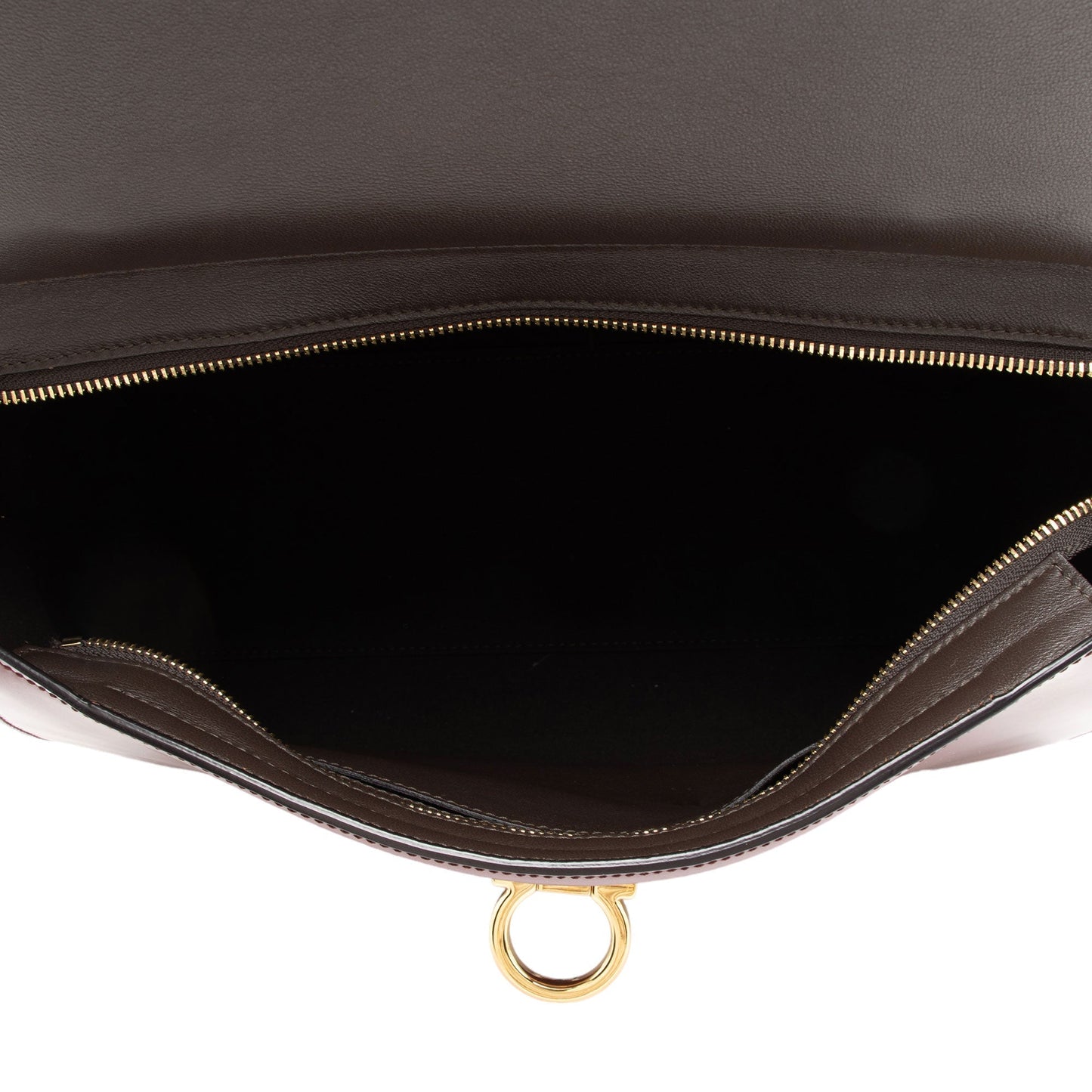 Salvatore Ferragamo Patent Leather Tricolor Gancini Sofia Medium Satchel (SHF-TxFQvD)
