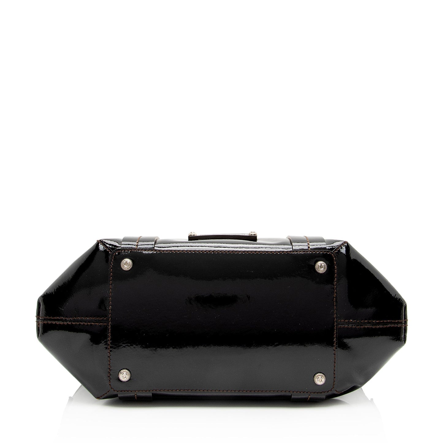 Salvatore Ferragamo Patent Leather Zip Side Tote (SHF-OOzCBD)