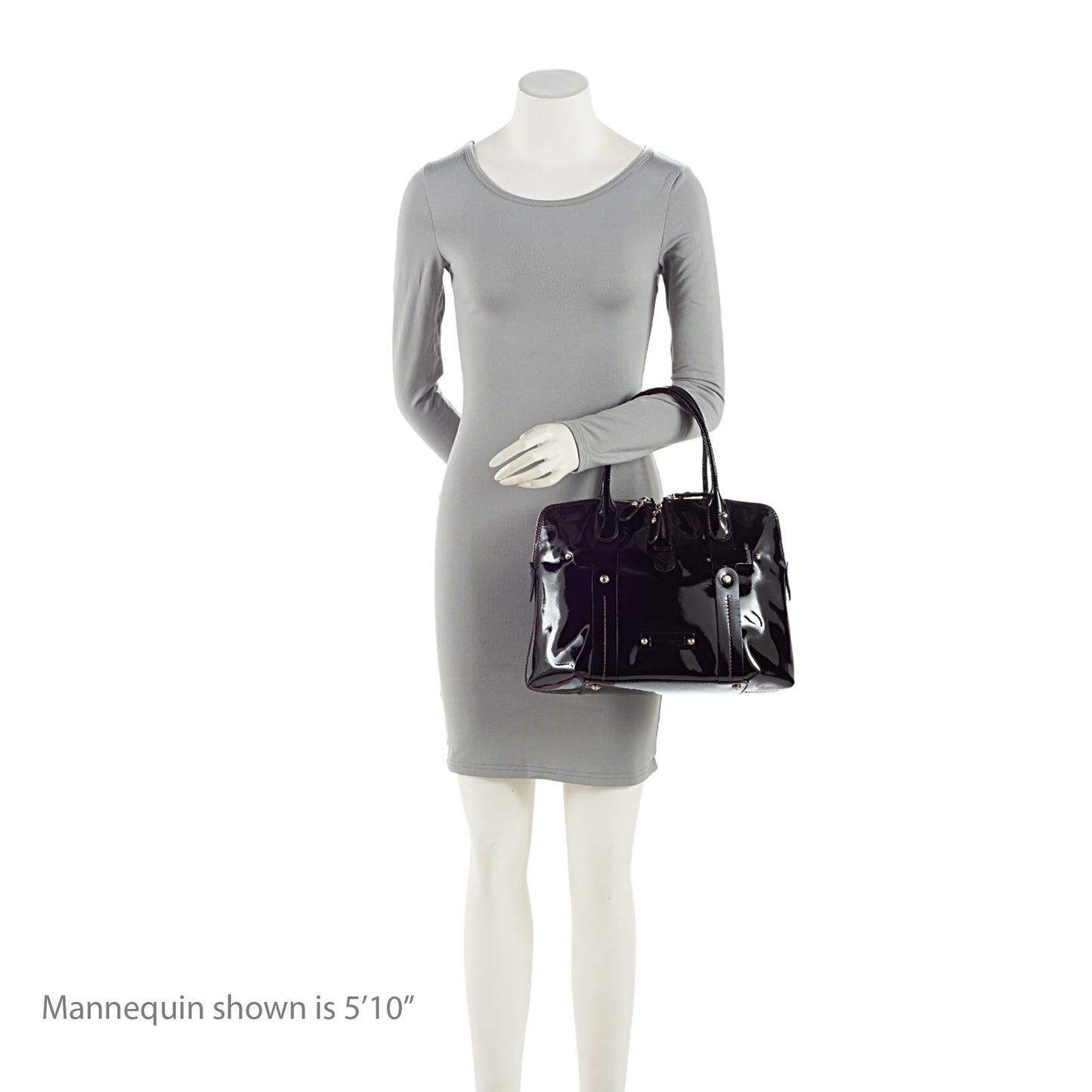 Salvatore Ferragamo Patent Leather Zip Side Tote (SHF-OOzCBD)