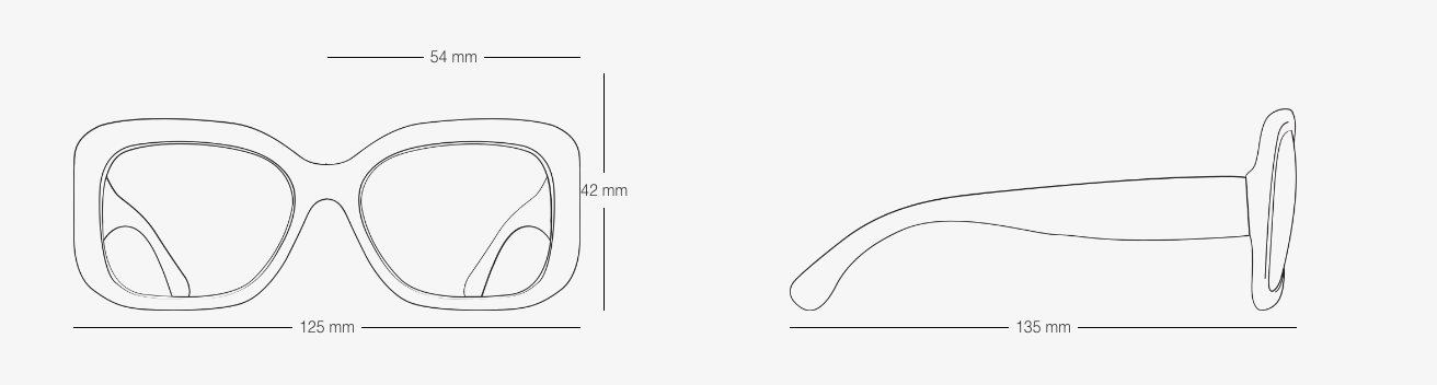 RECTANGLE SUNGLASSES black