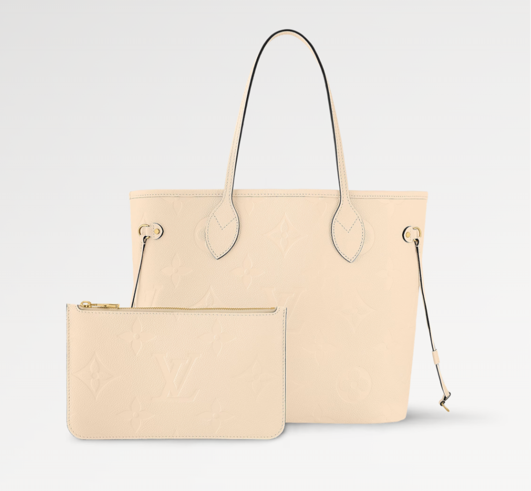 Louis Vuitton Neverfull MM CrÃƒÆ’Ã‚Â¨me beige