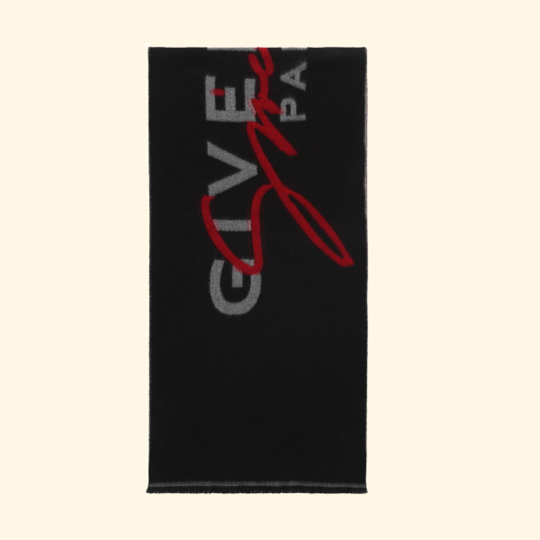 Givenchy Signature Paris Logo Scarf, Brand New
