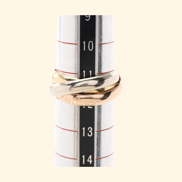 Cartier Trinity Ring K18YG K18WG K18PG Yellow Gold White Gold Pink Gold Three Colors