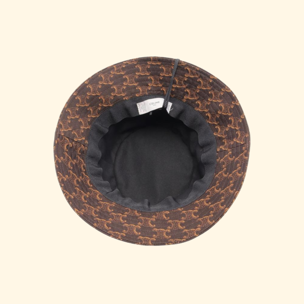 Celine Triomphe Bucket Hat Dark Brown