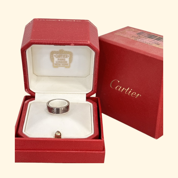 Cartier Love White Gold Ring K18