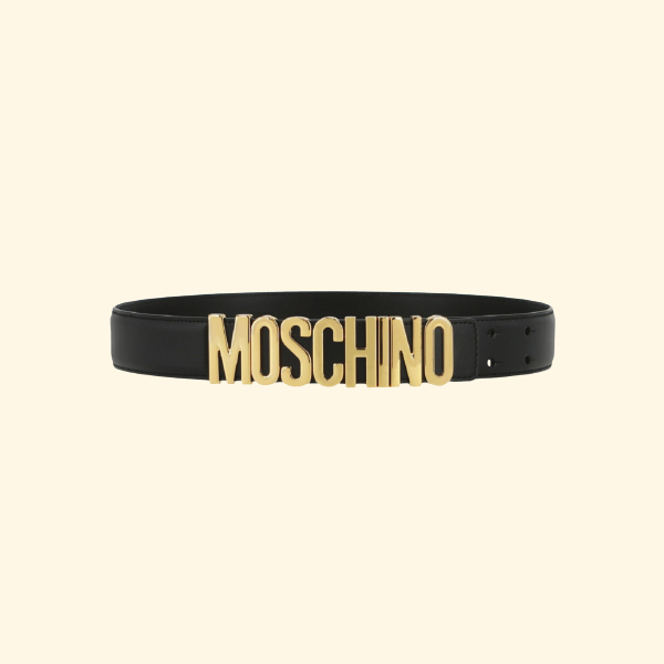 Moschino Leather Logo Belt, Brand New