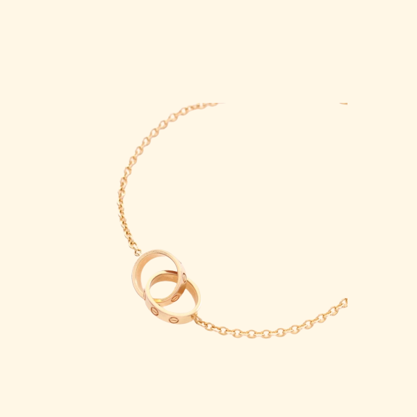 Cartier K18YG Baby Love Inter-Locking Bracelet