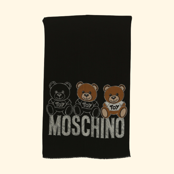 Moschino Teddy Bear Wool Scarf, Brand New