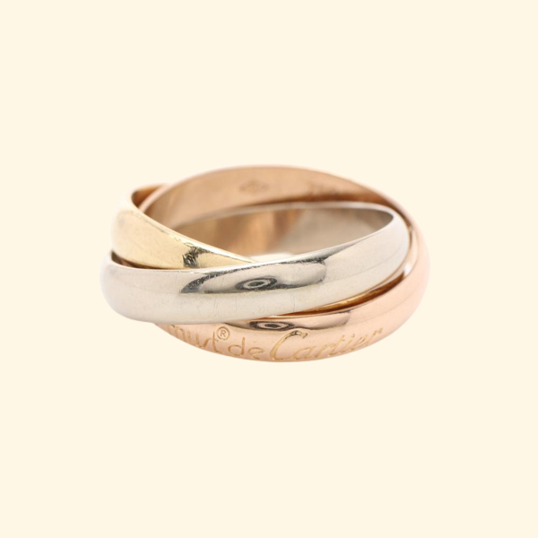 Cartier Trinity Ring K18YG K18WG K18PG Yellow Gold White Gold Pink Gold Three Colors