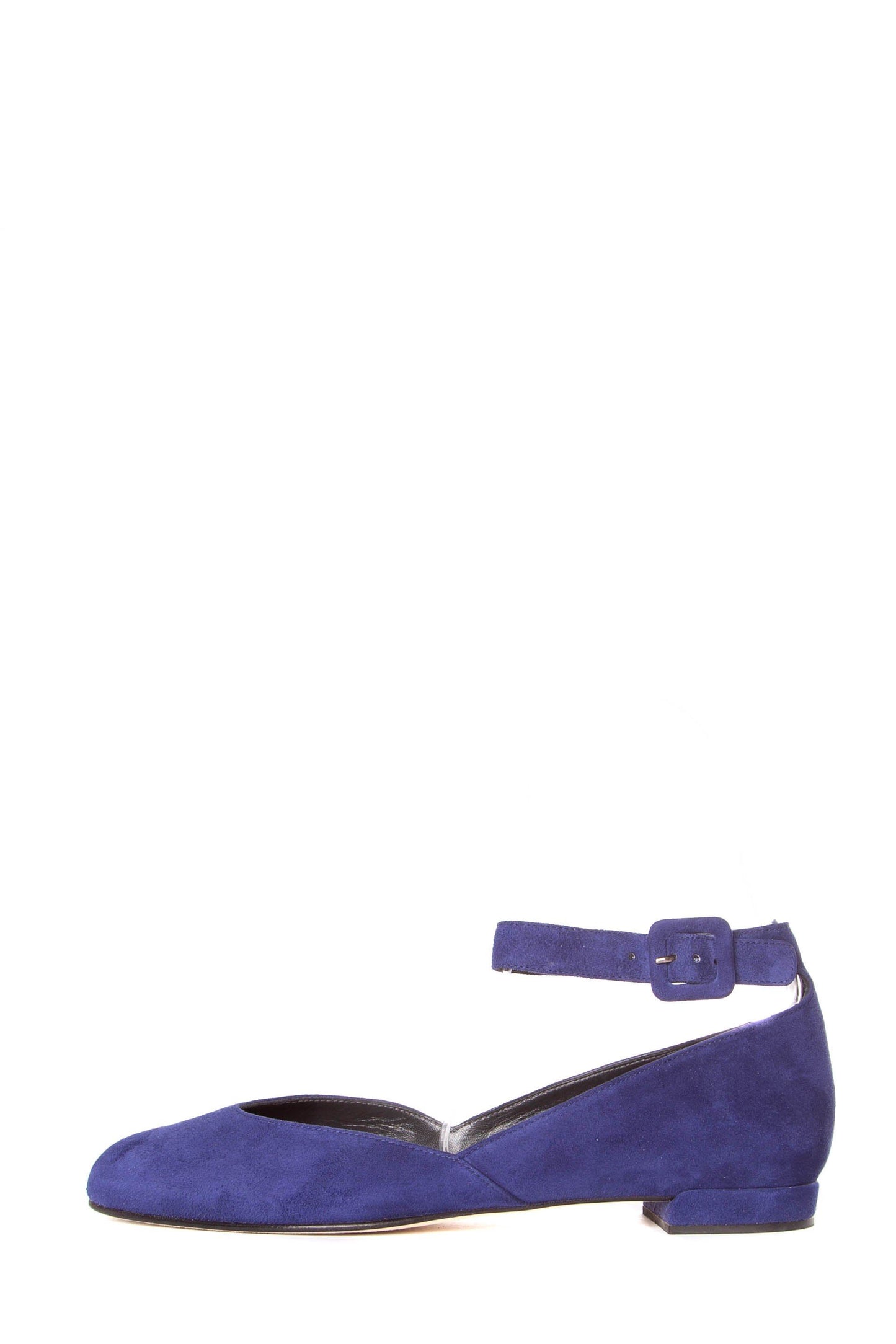 Stuart Weitzman Navy Suede Round-Toe Flats SZ 8.5 Sale