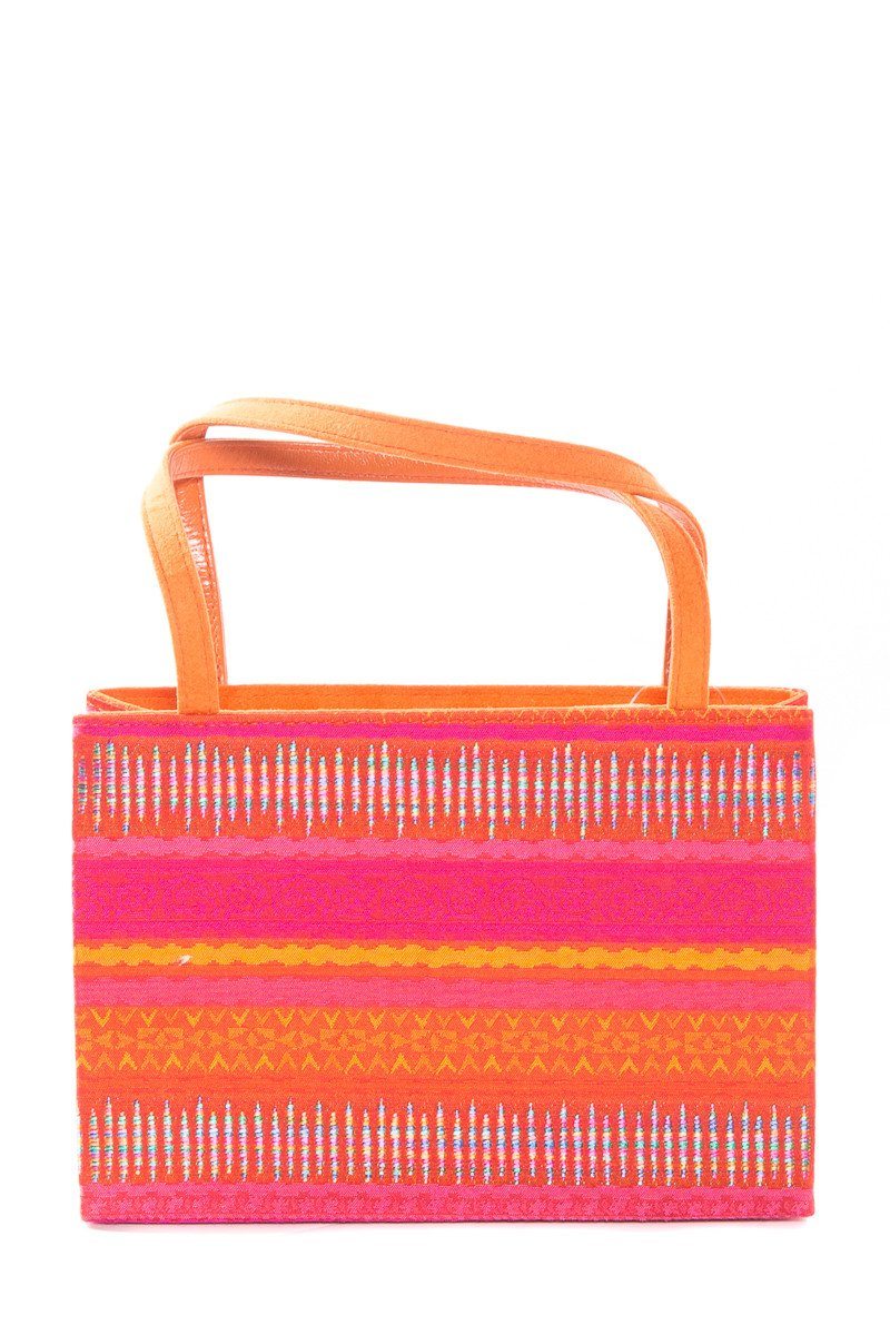 Stuart Weitzman Orange Evening Bag With Suede Trim