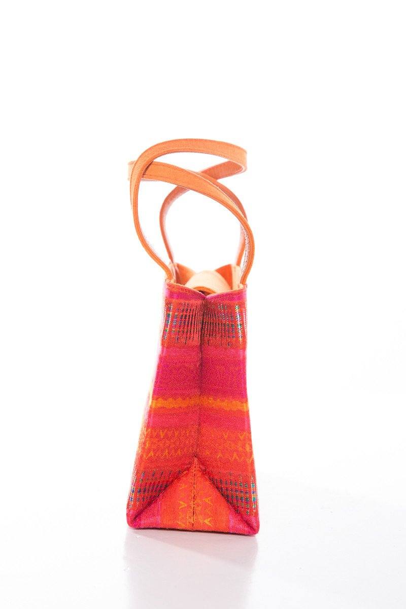 Stuart Weitzman Orange Evening Bag With Suede Trim