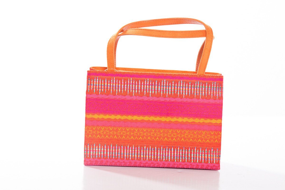 Stuart Weitzman Orange Evening Bag With Suede Trim