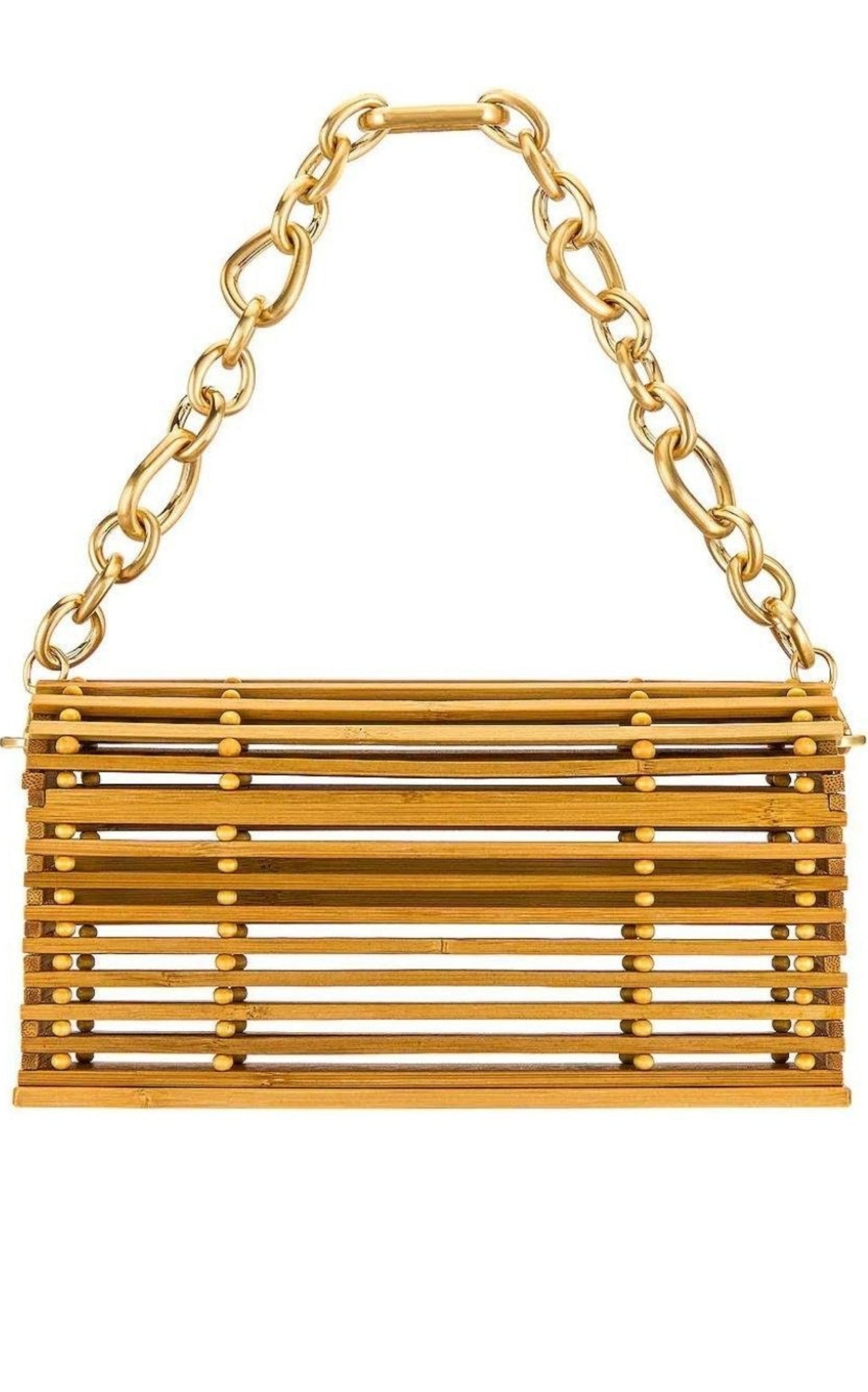 Sylva Caged Bamboo Shoulder Bag