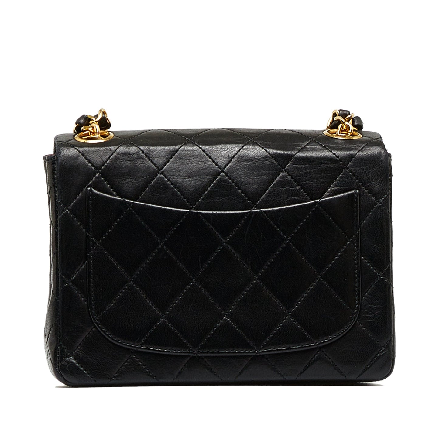 Chanel Classic Flap Mini Black Square Lambskin Gold