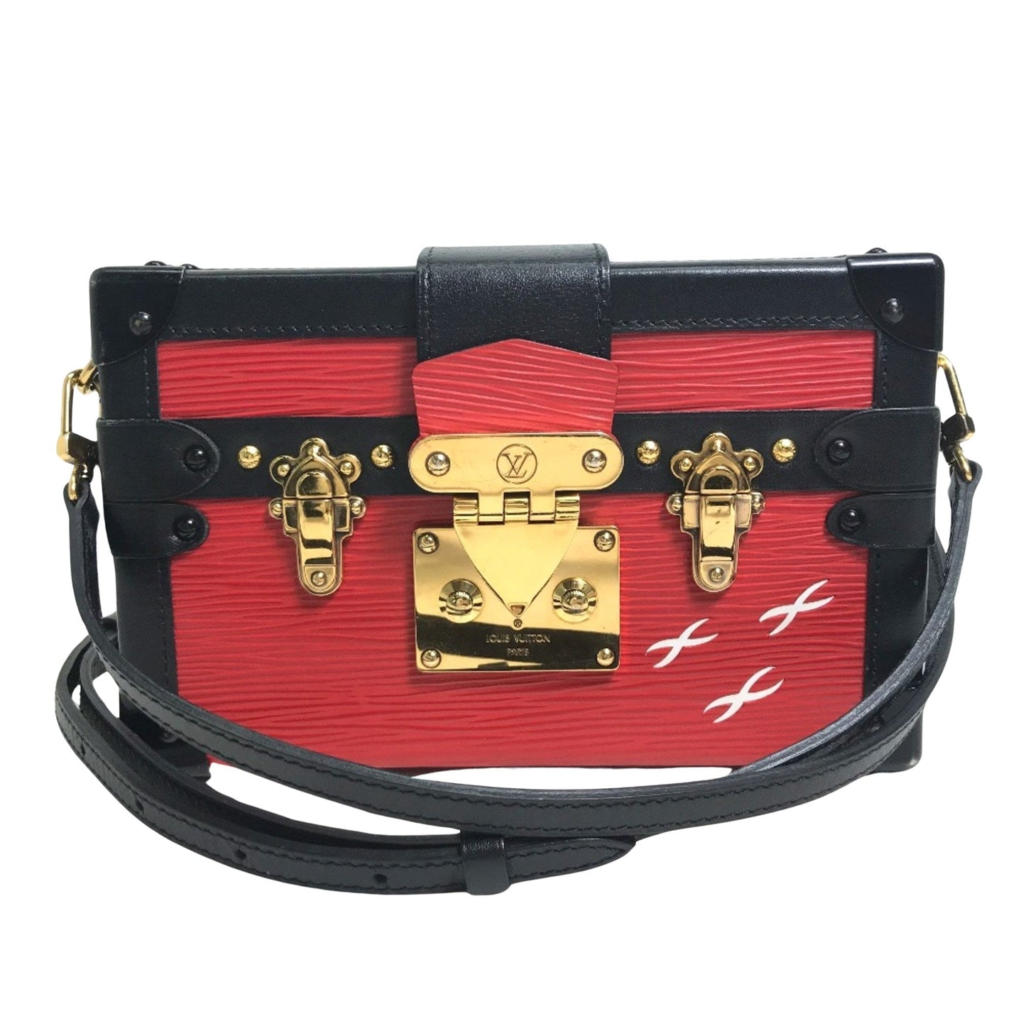 Petite Malle Red Epi Leather Clutch