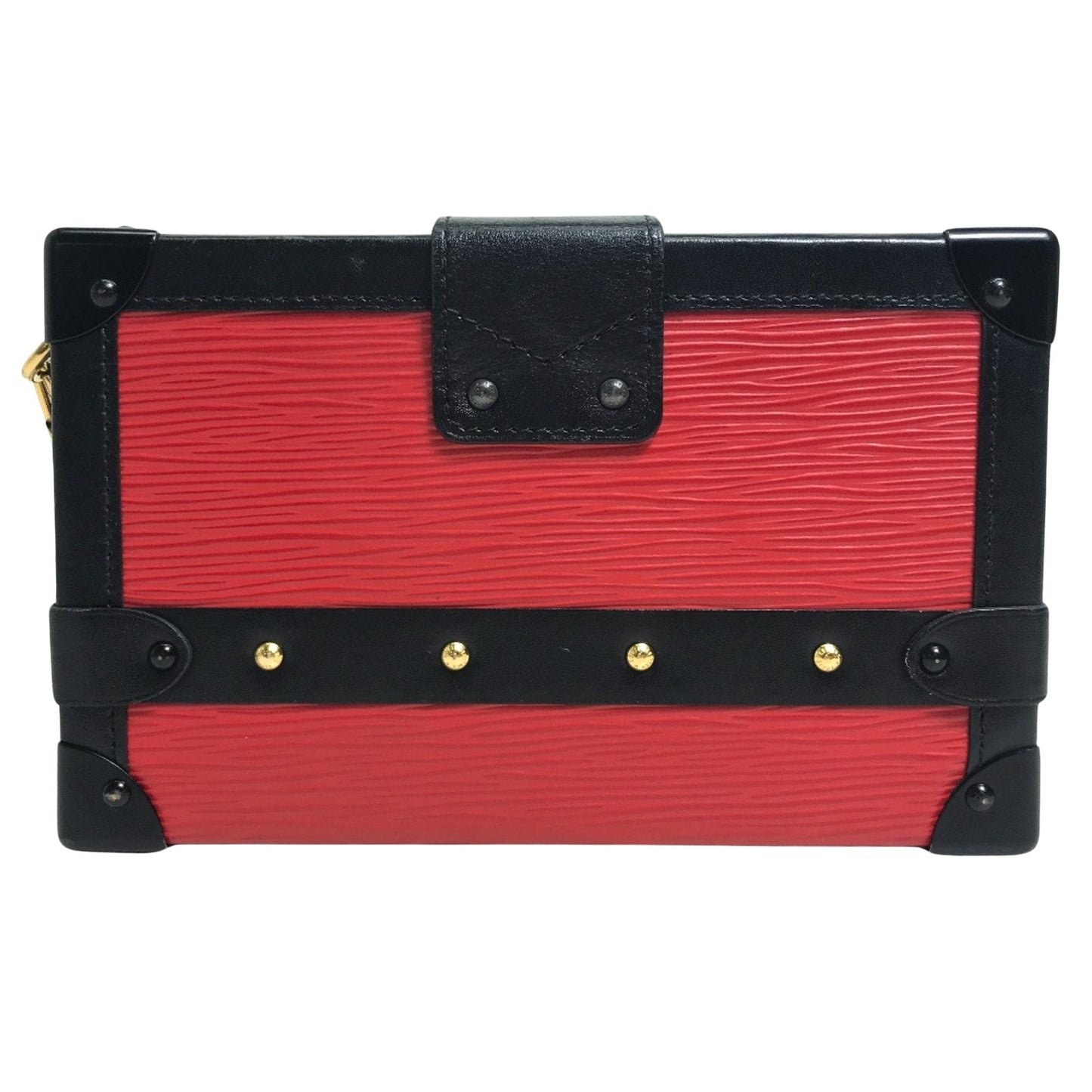 Petite Malle Red Epi Leather Clutch
