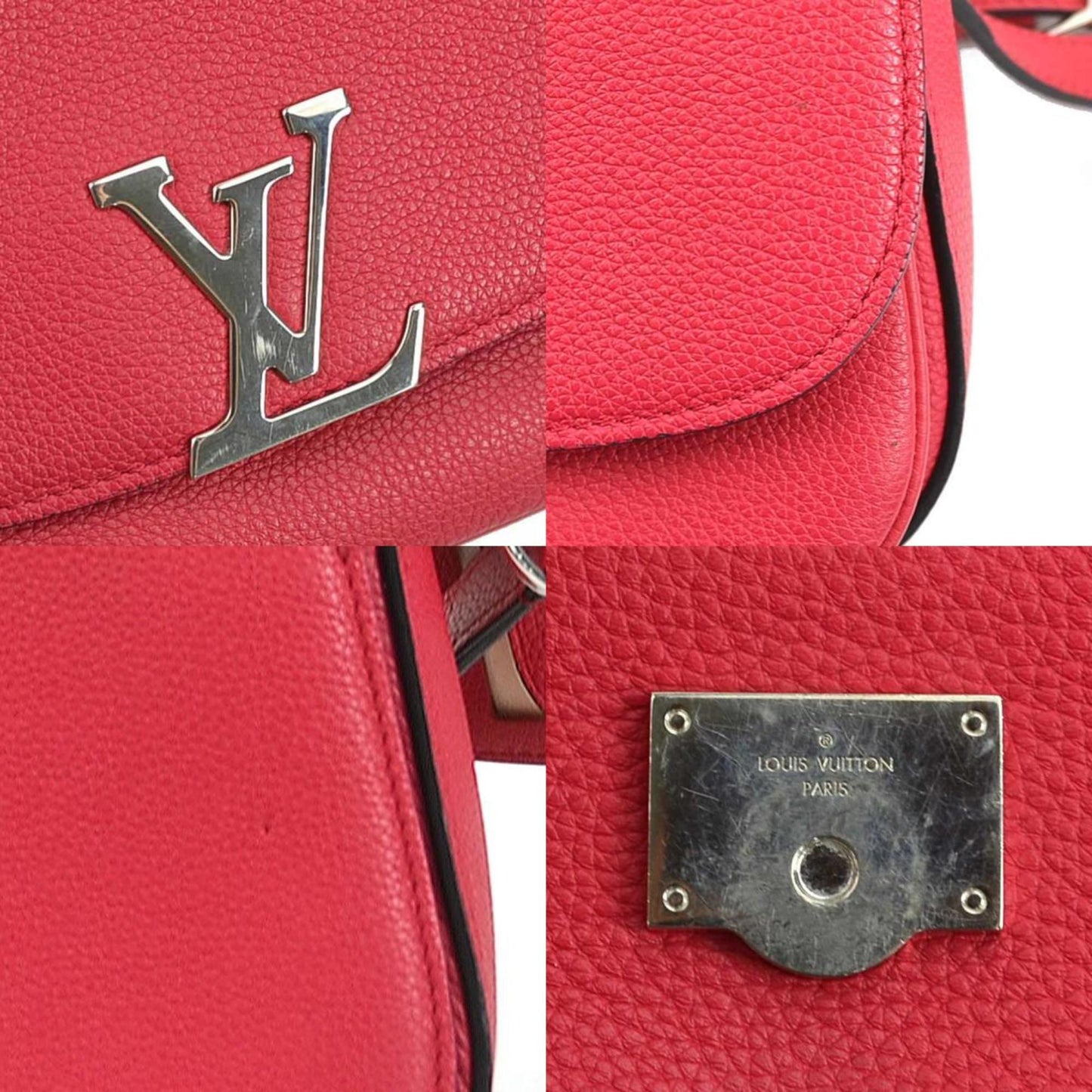 Vivienne Leather Handbag with Name Tag and Slight Wear