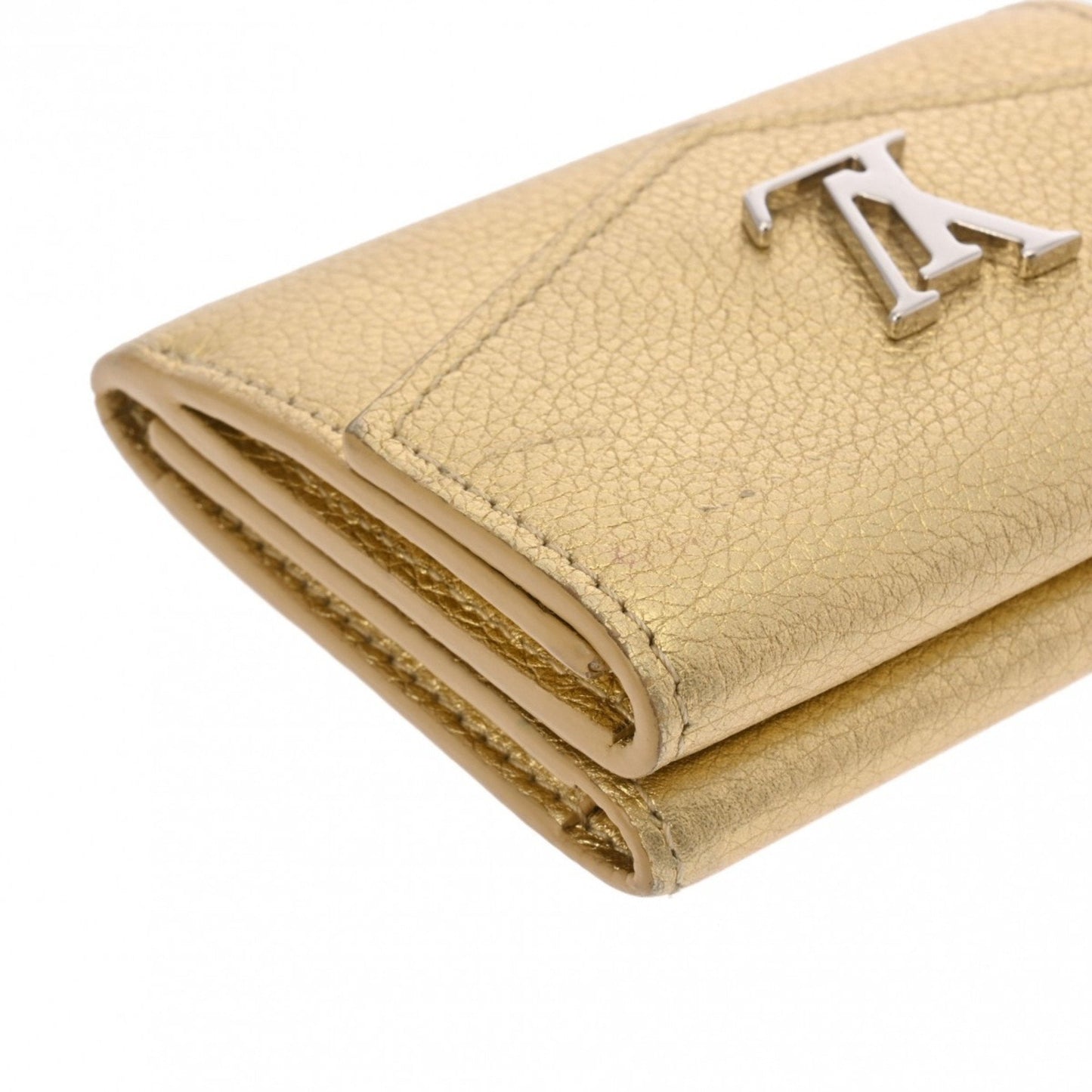 Leather Lockmini Bag with Gold-Tone Accents