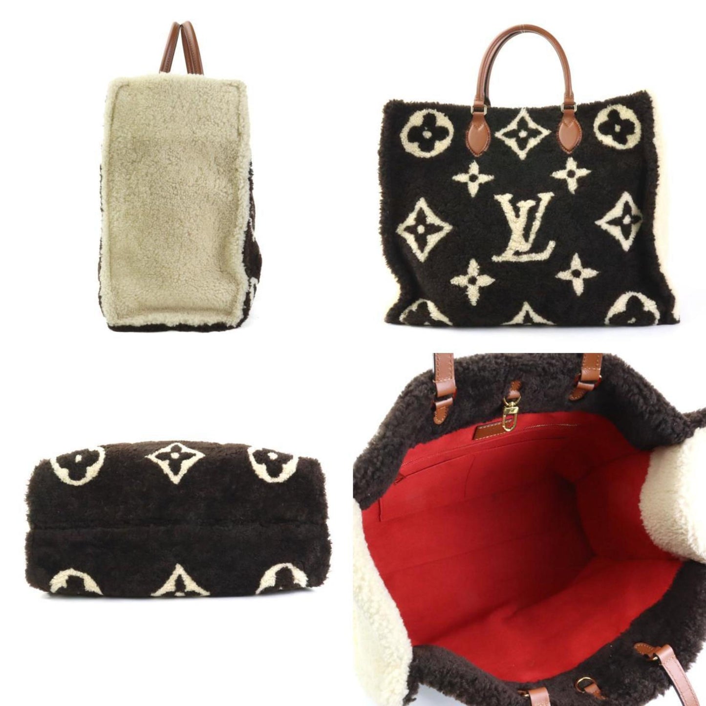 Faux Fur Tote Bag with Good Condition and Slight Scratches