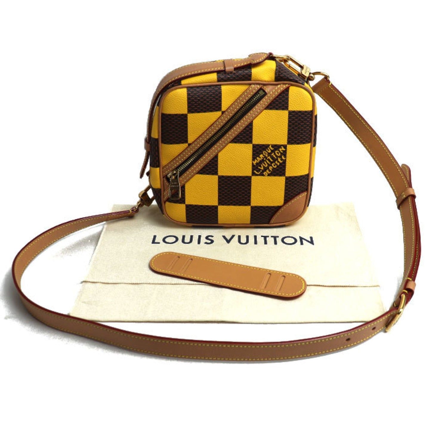 Canvas Chess Bag with Dust Bag and Shoulder Strap