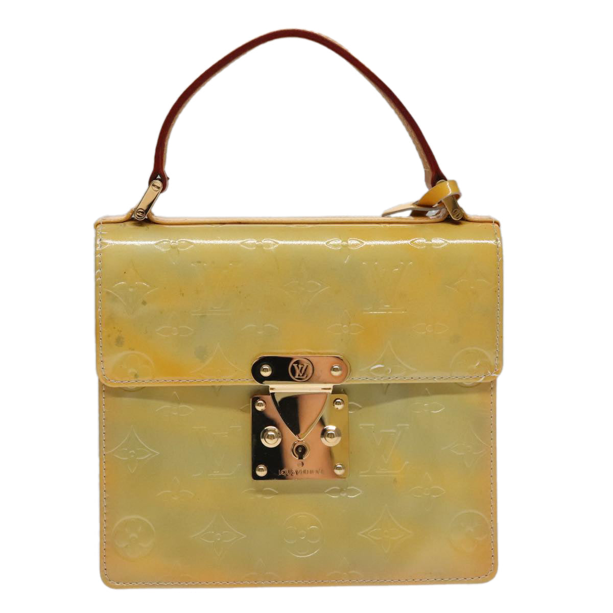 Patent Leather Handbag with Key and Clochette Accessories
