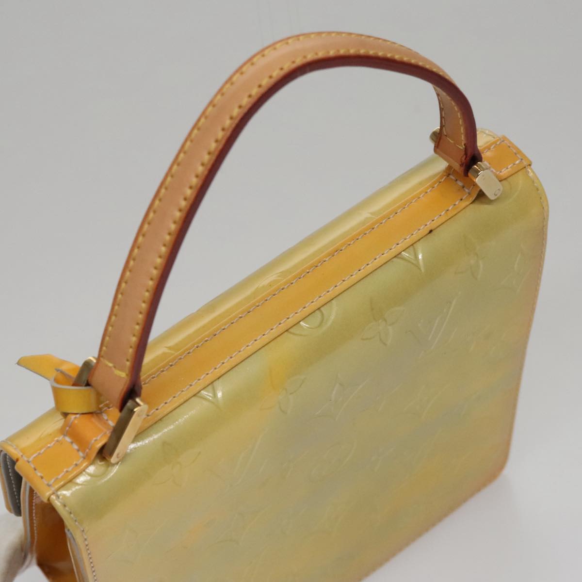 Patent Leather Handbag with Key and Clochette Accessories