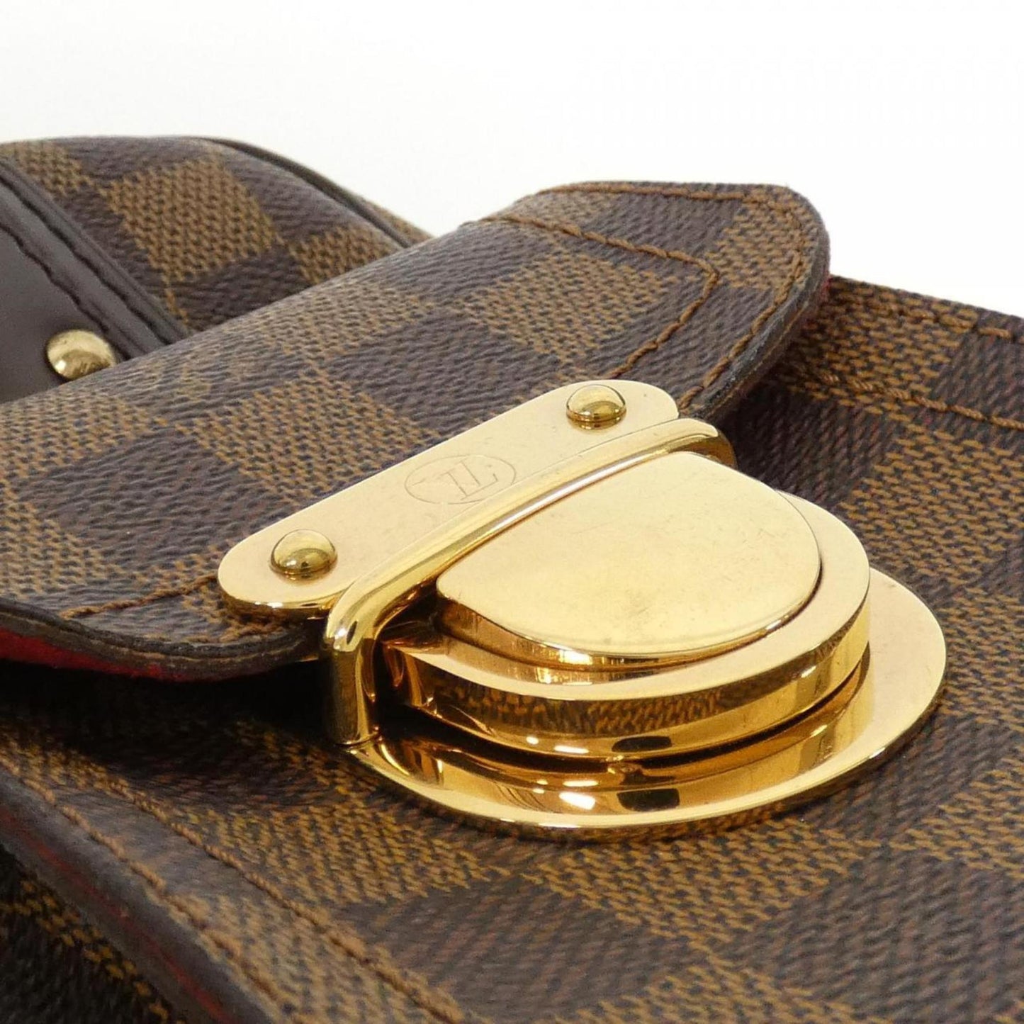 Mini Pochette Damier Ebene Canvas Handbag