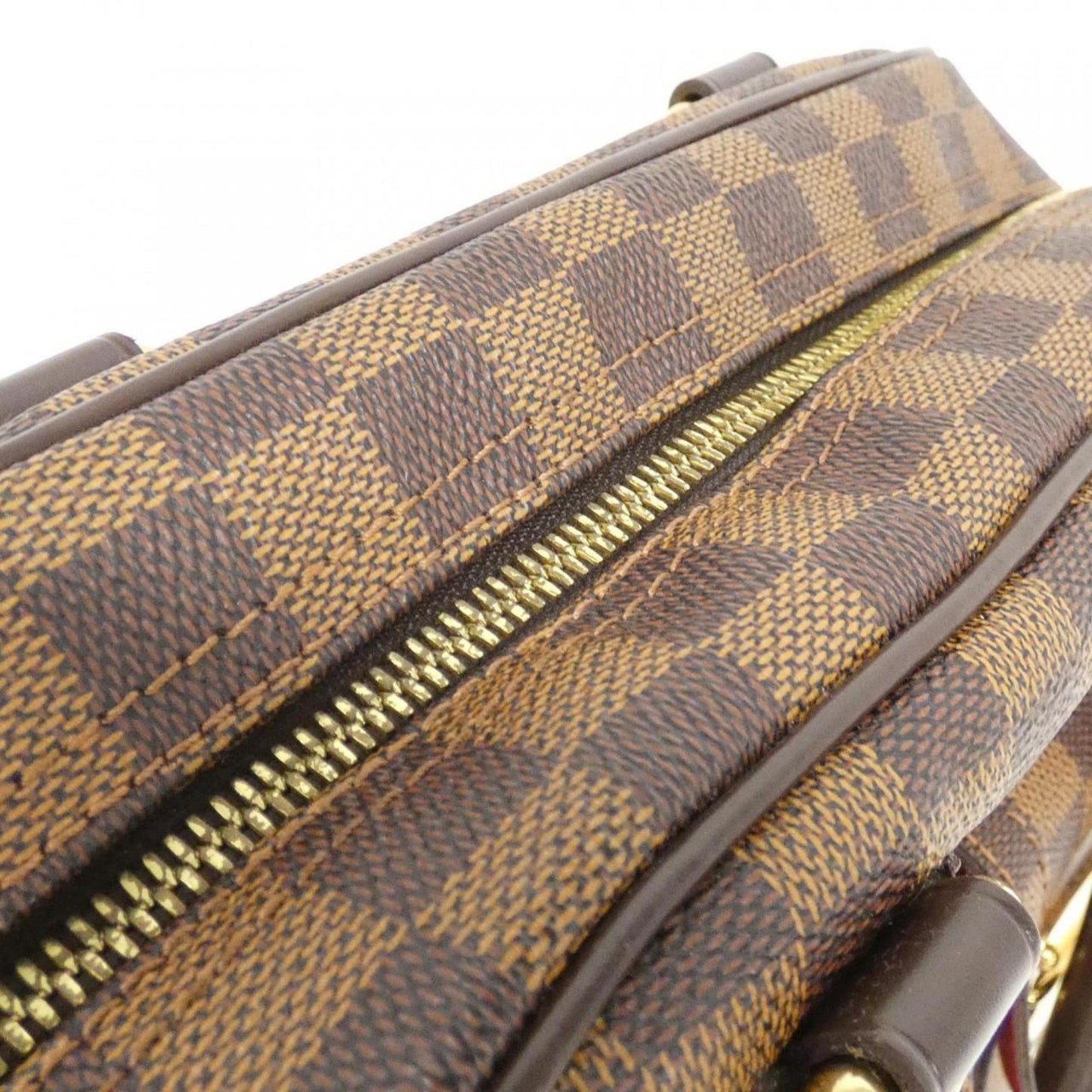 Mini Pochette Damier Ebene Canvas Handbag