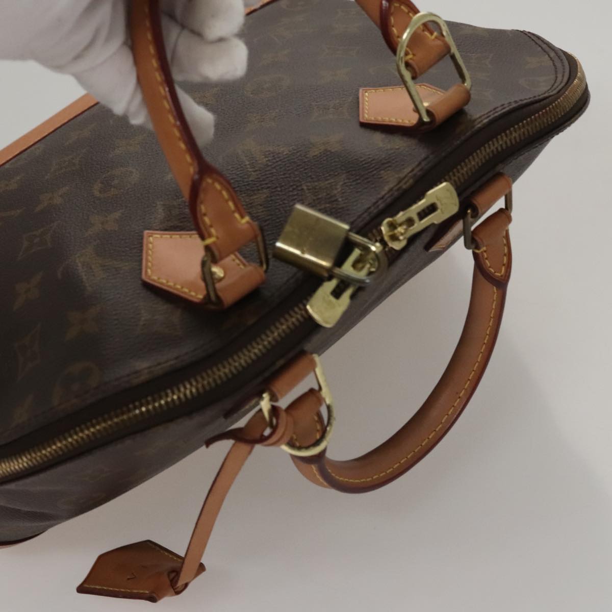 Canvas Alma Bag with Padlock and Key